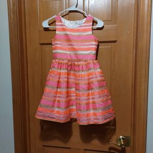 The Childrens Place Size 8 Kids Colorful Striped Kids Dress